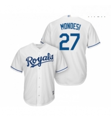 Mens Kansas City Royals 27 Adalberto Mondesi Replica White Home Cool Base Baseball Jersey Mens Kansas City Royals 27 Adalberto Mondesi Replica White Home Cool Base Baseball Jersey