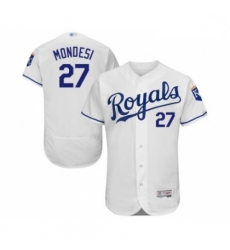 Mens Kansas City Royals 27 Raul Mondesi White Flexbase Authentic Collection Baseball Jersey