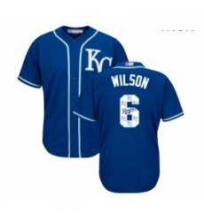 Mens Kansas City Royals 6 Willie Wilson Blue Authentic Blue Team Logo Fashion Cool Base Baseball Jersey Mens Kansas City Royals 6 Willie Wilson Blue Authentic Blue Team Logo Fashion Cool Base Baseball Jersey