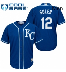 Mens Majestic Kansas City Royals 12 Jorge Soler Replica Blue Alternate 2 Cool Base MLB Jersey Mens Majestic Kansas City Royals 12 Jorge Soler Replica Blue Alternate 2 Cool Base MLB Jersey