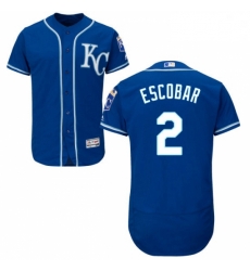 Mens Majestic Kansas City Royals 2 Alcides Escobar Royal Blue Alternate Flex Base Authentic Collection MLB Jersey Mens Majestic Kansas City Royals 2 Alcides Escobar Royal Blue Alternate Flex Base Authentic Collection MLB Jersey