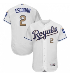 Mens Majestic Kansas City Royals 2 Alcides Escobar White Home Flex Base Authentic MLB Jersey Mens Majestic Kansas City Royals 2 Alcides Escobar White Home Flex Base Authentic MLB Jersey