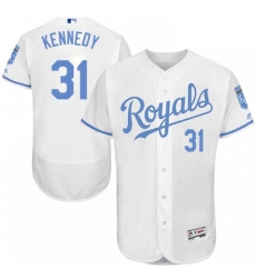 Mens Majestic Kansas City Royals 31 Ian Kennedy Authentic White 2016 Fathers Day Fashion Flex Base MLB Jersey Mens Majestic Kansas City Royals 31 Ian Kennedy Authentic White 2016 Fathers Day Fashion Flex Base MLB Jersey