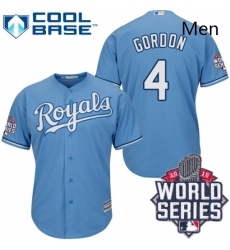 Mens Majestic Kansas City Royals 4 Alex Gordon Replica Light Blue Alternate 1 Cool Base 2015 World Series Mens Majestic Kansas City Royals 4 Alex Gordon Replica Light Blue Alternate 1 Cool Base 2015 World Series