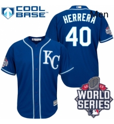Mens Majestic Kansas City Royals 40 Kelvin Herrera Authentic Blue Alternate 2 Cool Base 2015 World Series Patch MLB Jersey Mens Majestic Kansas City Royals 40 Kelvin Herrera Authentic Blue Alternate 2 Cool Base 2015 World Series Patch MLB Jersey