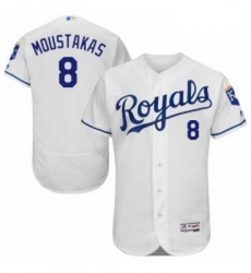 Mens Majestic Kansas City Royals 8 Mike Moustakas White Flexbase Authentic Collection MLB Jersey Mens Majestic Kansas City Royals 8 Mike Moustakas White Flexbase Authentic Collection MLB Jersey