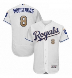 Mens Majestic Kansas City Royals 8 Mike Moustakas White Home Flex Base Authentic MLB Jersey Mens Majestic Kansas City Royals 8 Mike Moustakas White Home Flex Base Authentic MLB Jersey