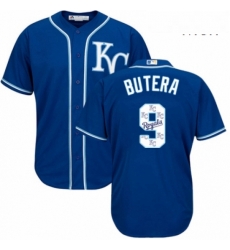Mens Majestic Kansas City Royals 9 Drew Butera Blue Authentic Blue Team Logo Fashion Cool Base MLB Jersey Mens Majestic Kansas City Royals 9 Drew Butera Blue Authentic Blue Team Logo Fashion Cool Base MLB Jersey