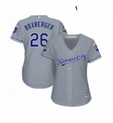 Womens Kansas City Royals 26 Brad Boxberger Replica Grey Road Cool Base Baseball Jersey Womens Kansas City Royals 26 Brad Boxberger Replica Grey Road Cool Base Baseball Jersey