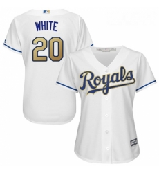Womens Majestic Kansas City Royals 20 Frank White Authentic White Home Cool Base MLB Jersey Womens Majestic Kansas City Royals 20 Frank White Authentic White Home Cool Base MLB Jersey