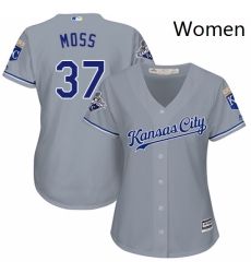 Womens Majestic Kansas City Royals 37 Brandon Moss Authentic Grey Road Cool Base MLB Jersey Womens Majestic Kansas City Royals 37 Brandon Moss Authentic Grey Road Cool Base MLB Jersey