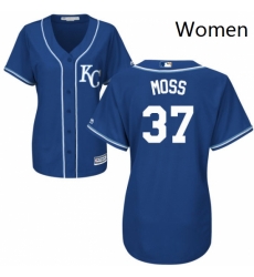 Womens Majestic Kansas City Royals 37 Brandon Moss Replica Blue Alternate 2 Cool Base MLB Jersey Womens Majestic Kansas City Royals 37 Brandon Moss Replica Blue Alternate 2 Cool Base MLB Jersey