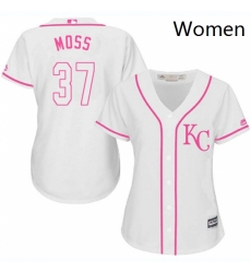 Womens Majestic Kansas City Royals 37 Brandon Moss Replica White Fashion Cool Base MLB Jersey Womens Majestic Kansas City Royals 37 Brandon Moss Replica White Fashion Cool Base MLB Jersey