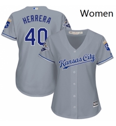 Womens Majestic Kansas City Royals 40 Kelvin Herrera Authentic Grey Road Cool Base MLB Jersey Womens Majestic Kansas City Royals 40 Kelvin Herrera Authentic Grey Road Cool Base MLB Jersey