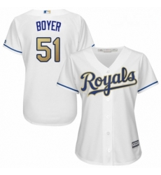 Womens Majestic Kansas City Royals 51 Blaine Boyer Authentic White Home Cool Base MLB Jersey Womens Majestic Kansas City Royals 51 Blaine Boyer Authentic White Home Cool Base MLB Jersey