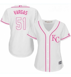 Womens Majestic Kansas City Royals 51 Jason Vargas Authentic White Fashion Cool Base MLB Jersey Womens Majestic Kansas City Royals 51 Jason Vargas Authentic White Fashion Cool Base MLB Jersey