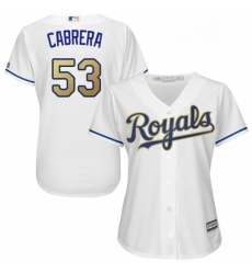 Womens Majestic Kansas City Royals 53 Melky Cabrera Authentic White Home Cool Base MLB Jersey Womens Majestic Kansas City Royals 53 Melky Cabrera Authentic White Home Cool Base MLB Jersey