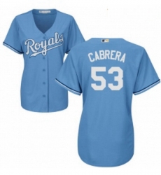 Womens Majestic Kansas City Royals 53 Melky Cabrera Replica Light Blue Alternate 1 Cool Base MLB Jersey Womens Majestic Kansas City Royals 53 Melky Cabrera Replica Light Blue Alternate 1 Cool Base MLB Jersey
