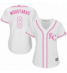 Womens Majestic Kansas City Royals 8 Mike Moustakas Replica White Fashion Cool Base MLB Jersey Womens Majestic Kansas City Royals 8 Mike Moustakas Replica White Fashion Cool Base MLB Jersey