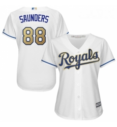 Womens Majestic Kansas City Royals 88 Michael Saunders Authentic White Home Cool Base MLB Jersey Womens Majestic Kansas City Royals 88 Michael Saunders Authentic White Home Cool Base MLB Jersey