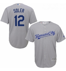 Youth Majestic Kansas City Royals 12 Jorge Soler Replica Grey Road Cool Base MLB Jersey Youth Majestic Kansas City Royals 12 Jorge Soler Replica Grey Road Cool Base MLB Jersey