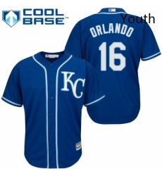 Youth Majestic Kansas City Royals 16 Paulo Orlando Authentic Blue Alternate 2 Cool Base MLB Jersey Youth Majestic Kansas City Royals 16 Paulo Orlando Authentic Blue Alternate 2 Cool Base MLB Jersey