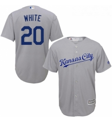 Youth Majestic Kansas City Royals 20 Frank White Authentic Grey Road Cool Base MLB Jersey Youth Majestic Kansas City Royals 20 Frank White Authentic Grey Road Cool Base MLB Jersey