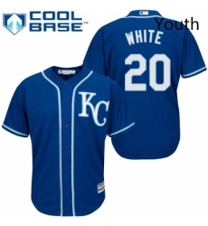 Youth Majestic Kansas City Royals 20 Frank White Replica Blue Alternate 2 Cool Base MLB Jersey Youth Majestic Kansas City Royals 20 Frank White Replica Blue Alternate 2 Cool Base MLB Jersey