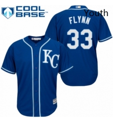 Youth Majestic Kansas City Royals 33 Brian Flynn Replica Blue Alternate 2 Cool Base MLB Jersey Youth Majestic Kansas City Royals 33 Brian Flynn Replica Blue Alternate 2 Cool Base MLB Jersey
