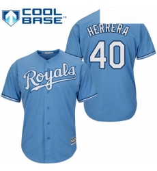 Youth Majestic Kansas City Royals 40 Kelvin Herrera Authentic Light Blue Alternate 1 Cool Base MLB Jersey Youth Majestic Kansas City Royals 40 Kelvin Herrera Authentic Light Blue Alternate 1 Cool Base MLB Jersey