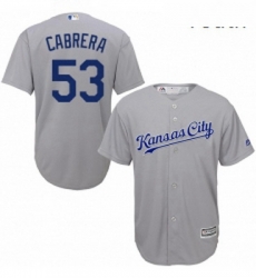 Youth Majestic Kansas City Royals 53 Melky Cabrera Authentic Grey Road Cool Base MLB Jersey Youth Majestic Kansas City Royals 53 Melky Cabrera Authentic Grey Road Cool Base MLB Jersey