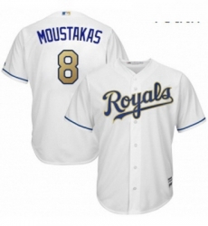 Youth Majestic Kansas City Royals 8 Mike Moustakas Authentic White Home Cool Base MLB Jersey Youth Majestic Kansas City Royals 8 Mike Moustakas Authentic White Home Cool Base MLB Jersey