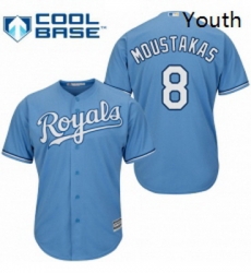 Youth Majestic Kansas City Royals 8 Mike Moustakas Replica Light Blue Alternate 1 Cool Base MLB Jersey Youth Majestic Kansas City Royals 8 Mike Moustakas Replica Light Blue Alternate 1 Cool Base MLB Jersey