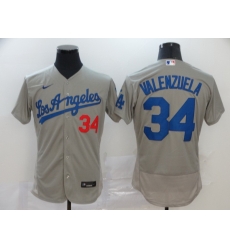 Dodgers 34 Fernando Valenzuela Gray 2020 Nike Flexbase Jersey Dodgers 34 Fernando Valenzuela Gray 2020 Nike Flexbase Jersey