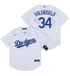 Dodgers 34 Fernando Valenzuela White 2020 Nike Cool Base Jersey Dodgers 34 Fernando Valenzuela White 2020 Nike Cool Base Jersey