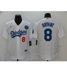 Dodgers 8 Kobe Bryant White 2020 Nike KB Cool Base Jerseys Dodgers 8 Kobe Bryant White 2020 Nike KB Cool Base Jerseys