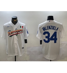 Los Angeles Dodgers 34 Fernando Valenzuela white Authentic Collection Stitched MLB Jersey Los Angeles Dodgers 34 Fernando Valenzuela white Authentic Collection Stitched MLB Jersey
