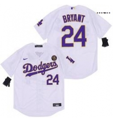 Men Dodgers 24 Kobe Bryant White Cool Base Stitched MLB Jersey Men Dodgers 24 Kobe Bryant White Cool Base Stitched MLB Jersey