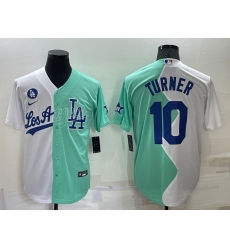 Men Los Angeles Dodgers 10 Justin Turner 2022 All Star White Green Cool Base Stitched Baseball Jerseys Men Los Angeles Dodgers 10 Justin Turner 2022 All Star White Green Cool Base Stitched Baseball Jerseys