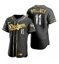 Men Los Angeles Dodgers 11 A J Pollock Black 2020 World Series Champions Gold Edition Jersey Men Los Angeles Dodgers 11 A J Pollock Black 2020 World Series Champions Gold Edition Jersey