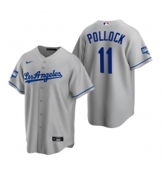Men Los Angeles Dodgers 11 A J Pollock Gray 2020 World Series Champions Road Replica Jersey Men Los Angeles Dodgers 11 A J Pollock Gray 2020 World Series Champions Road Replica Jersey