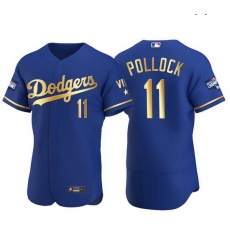 Men Los Angeles Dodgers 11 A J Pollock Men Nike Authentic 2021 Gold Program World Series Champions MLB Jersey Royal Men Los Angeles Dodgers 11 A J Pollock Men Nike Authentic 2021 Gold Program World Series Champions MLB Jersey Royal