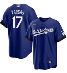 Men Los Angeles Dodgers 17 Miguel Vargas Blue Cool Base Stitched Baseball Jersey Men Los Angeles Dodgers 17 Miguel Vargas Blue Cool Base Stitched Baseball Jersey