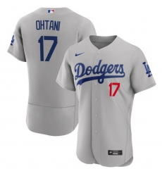 Men Los Angeles Dodgers 17 Shohei Ohtani Gray 2023 Flex Base Stitched Baseball Jersey Men Los Angeles Dodgers 17 Shohei Ohtani Gray 2023 Flex Base Stitched Baseball Jersey