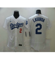 Men Los Angeles Dodgers 2 Tommy Lasorda White Stitched MLB Flex Base Nike Jersey Men Los Angeles Dodgers 2 Tommy Lasorda White Stitched MLB Flex Base Nike Jersey