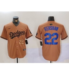 Men Los Angeles Dodgers 22 22 Clayton Kershaw Brown Cool Base Stitched Baseball Jersey Men Los Angeles Dodgers 22 22 Clayton Kershaw Brown Cool Base Stitched Baseball Jersey