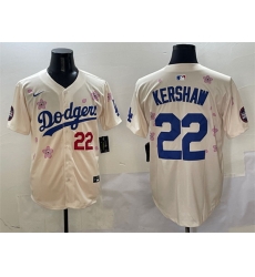 Men Los Angeles Dodgers 22 Clayton Kershaw Cream 2025 Tokyo Series Limited Stitched Baseball Jersey Men Los Angeles Dodgers 22 Clayton Kershaw Cream 2025 Tokyo Series Limited Stitched Baseball Jersey