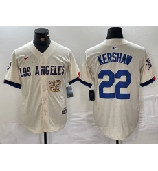 Men Los Angeles Dodgers 22 Clayton Kershaw Cream Stitched Baseball Jersey 3 Men Los Angeles Dodgers 22 Clayton Kershaw Cream Stitched Baseball Jersey 3