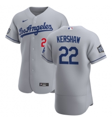 Men Los Angeles Dodgers 22 Clayton Kershaw Men Nike Gray Road 2020 World Series Bound Flex Base Team MLB Jersey Men Los Angeles Dodgers 22 Clayton Kershaw Men Nike Gray Road 2020 World Series Bound Flex Base Team MLB Jersey