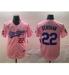 Men Los Angeles Dodgers 22 Clayton Kershaw Pink 2025 Tokyo Series Limited Stitched Baseball Jersey Men Los Angeles Dodgers 22 Clayton Kershaw Pink 2025 Tokyo Series Limited Stitched Baseball Jersey